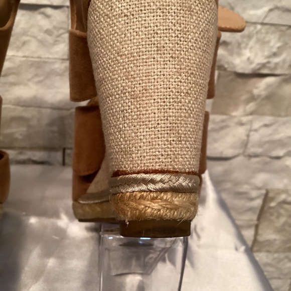 Apt. 9 tan Faux-Suede Wedge Sandals - Picture 9 of 12